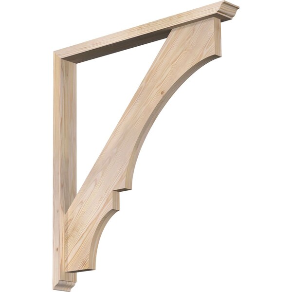 Ekena Millwork Balboa Traditional Smooth Bracket w/ Offset Brace, Douglas Fir, 3 1/2"W x 32"D x 36"H BKT0402X32X36BOA01SDF - main